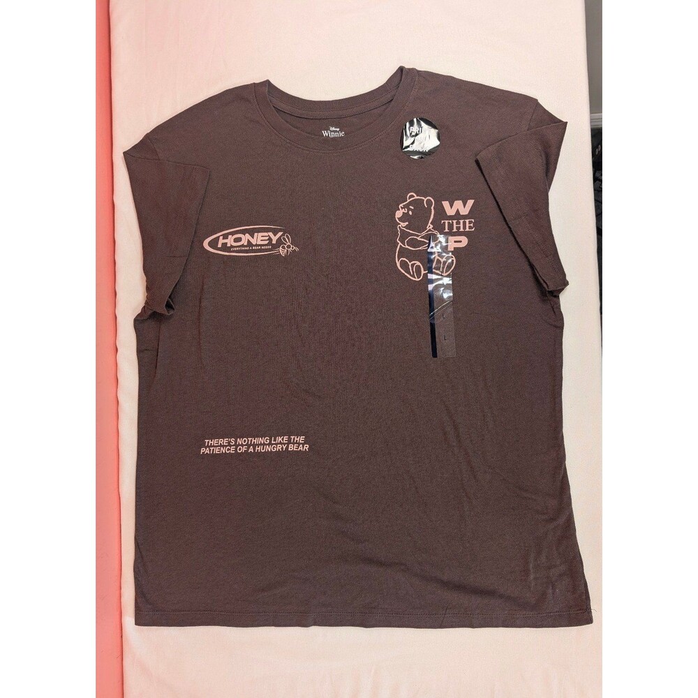Women's Winnie the Pooh Honey Graphic T-Shirt Brown Large